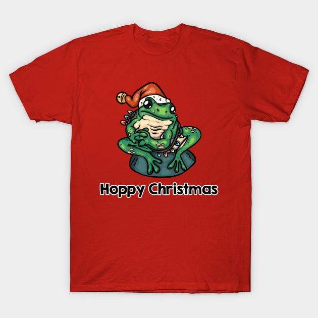 Christmas Frog Graphic T-Shirt by DebbiesDashingDesigns